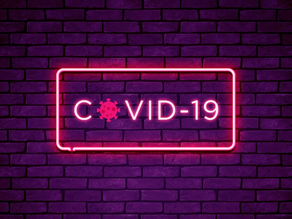 A sign saying COVID-19