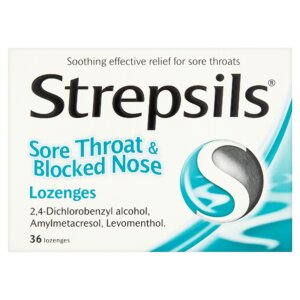 Strepsils Lozenges for Sore Throat and Blocked Nose - 36