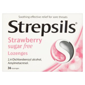 Strepsils Sugar Free Strawberry Lozenges -36