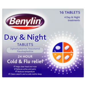 Benylin 24-Hour Cold and Flu Relief Day and Night Tablets - 16
