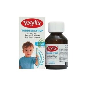 Tixylix Toddler Cough Syrup for Dry Tickly Cough from 3 Months to 5 Years - 100ml