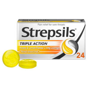 Strepsils Triple Action Honey and Lemon Lozenges - 24