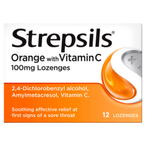 Strepsils Orange with Vitamin C Lozenges