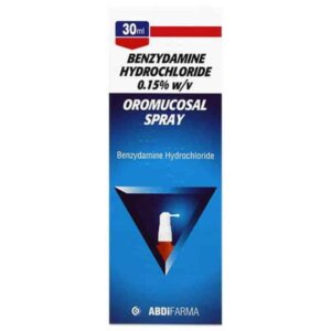 Benzydamine Oromucosal Mouth and Throat Spray 30ml
