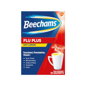 Beechams Flu Plus Hot Lemon Sachets - 10