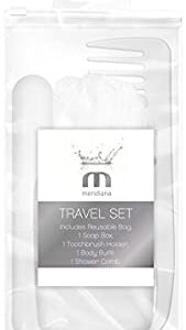 Meridiana Travel Wash Set with Reusable Shower Comb/Body Buff